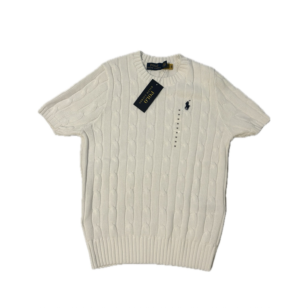 POLO RALPH LAUREN - Polo Ralph Lauren 半袖ケーブルニット M POLO RALPH LAUREN - Polo Ralph Lauren 半袖ケーブルニット M