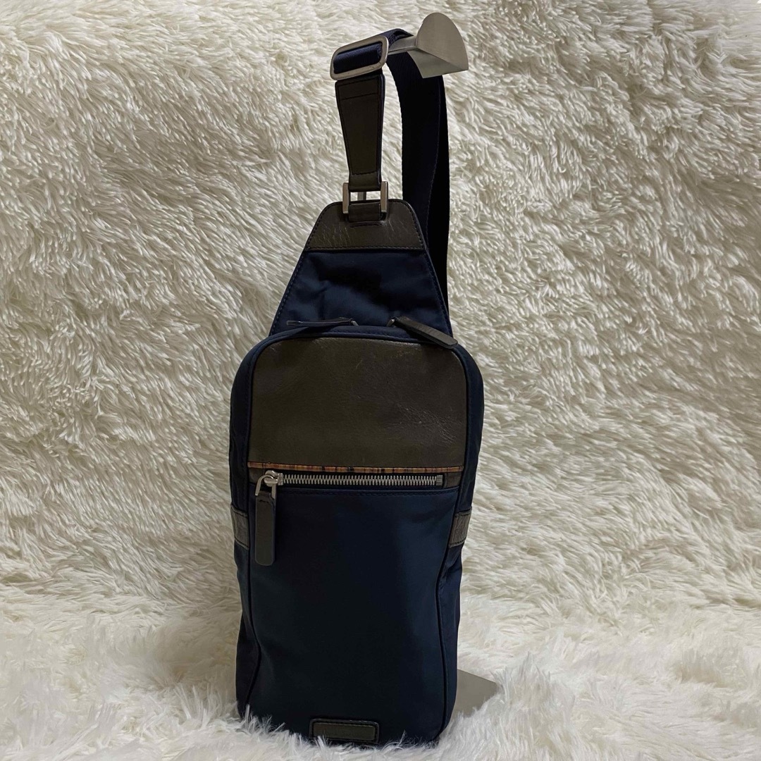 Paul Smith - 【高級】 Paul Smith レザー ナイロン ボディ Paul Smith - 【高級】 Paul Smith レザー ナイロン ボディ