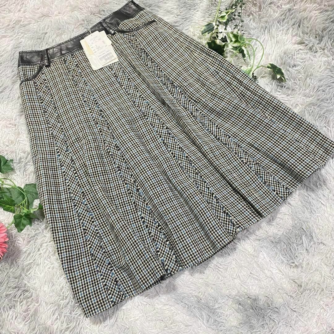 GSI Creos - 【Creos】新品タグ付き　チェック柄フリンジスカート　(42) ¥21.000