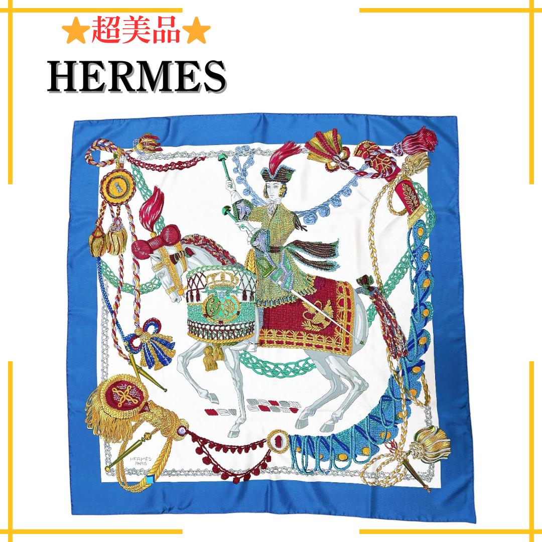 HERMES - 【超美品】HERMES エルメス カレ 90 ティンパニ HERMES - 【超美品】HERMES エルメス カレ 90 ティンパニ