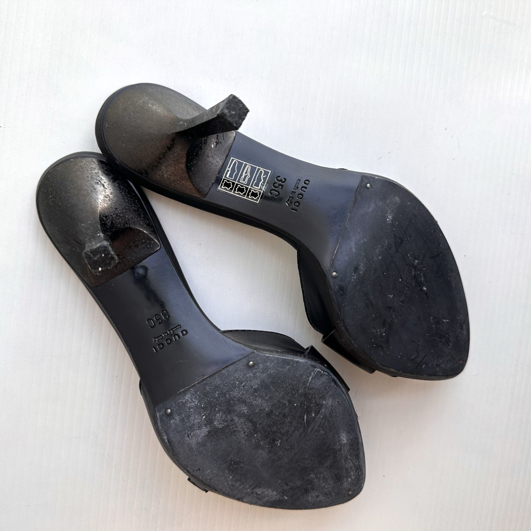 GUCCI - GUCCI グッチ ベルト付き ミュール サンダル ハイヒール GUCCI - GUCCI グッチ ベルト付き ミュール サンダル ハイヒール