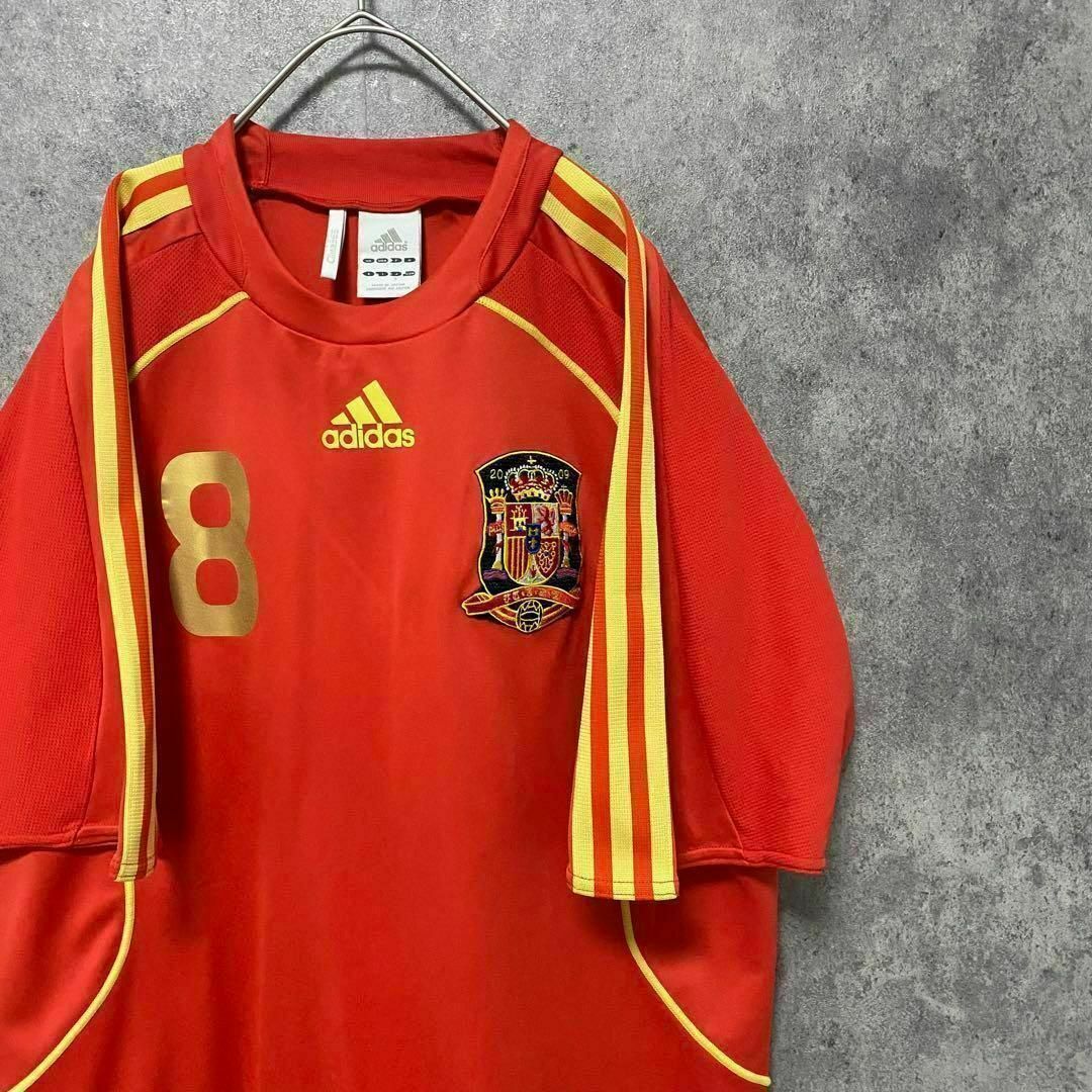 adidas - 2008 スペイン代表 半袖 ユニフォーム チャビ メンズS adidas - 2008 スペイン代表 半袖 ユニフォーム チャビ メンズS