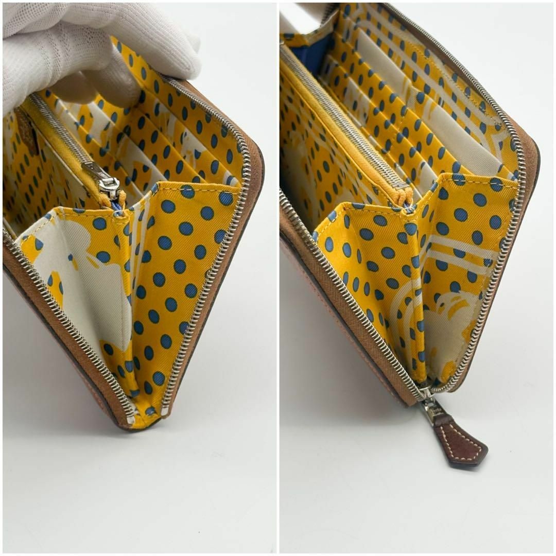 HERMES - エルメス アザップ ロング シルクイン 長財布 ブラウン HERMES - エルメス アザップ ロング シルクイン 長財布 ブラウン