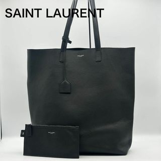 SAINT LAURENT - サンローラン トートバッグ ブラック グレー SAINT LAURENT - サンローラン トートバッグ ブラック グレー