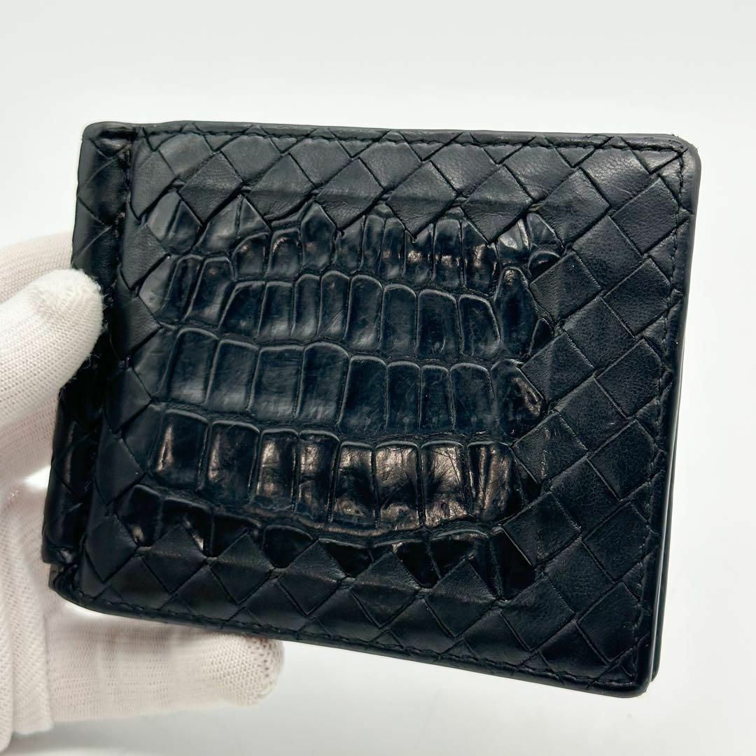 BOTTEGA VENETA - 【希少】ボッテガ マネークリップ クロコ BOTTEGA VENETA - 【希少】ボッテガ マネークリップ クロコ