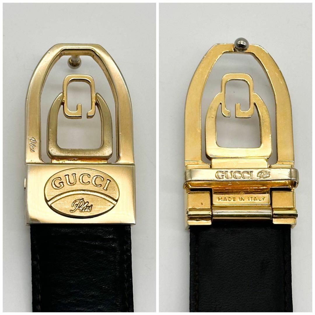 GUCCI - グッチ ヴィンテージ G ロゴ ベルト メンズ ブラック GUCCI - グッチ ヴィンテージ G ロゴ ベルト メンズ ブラック