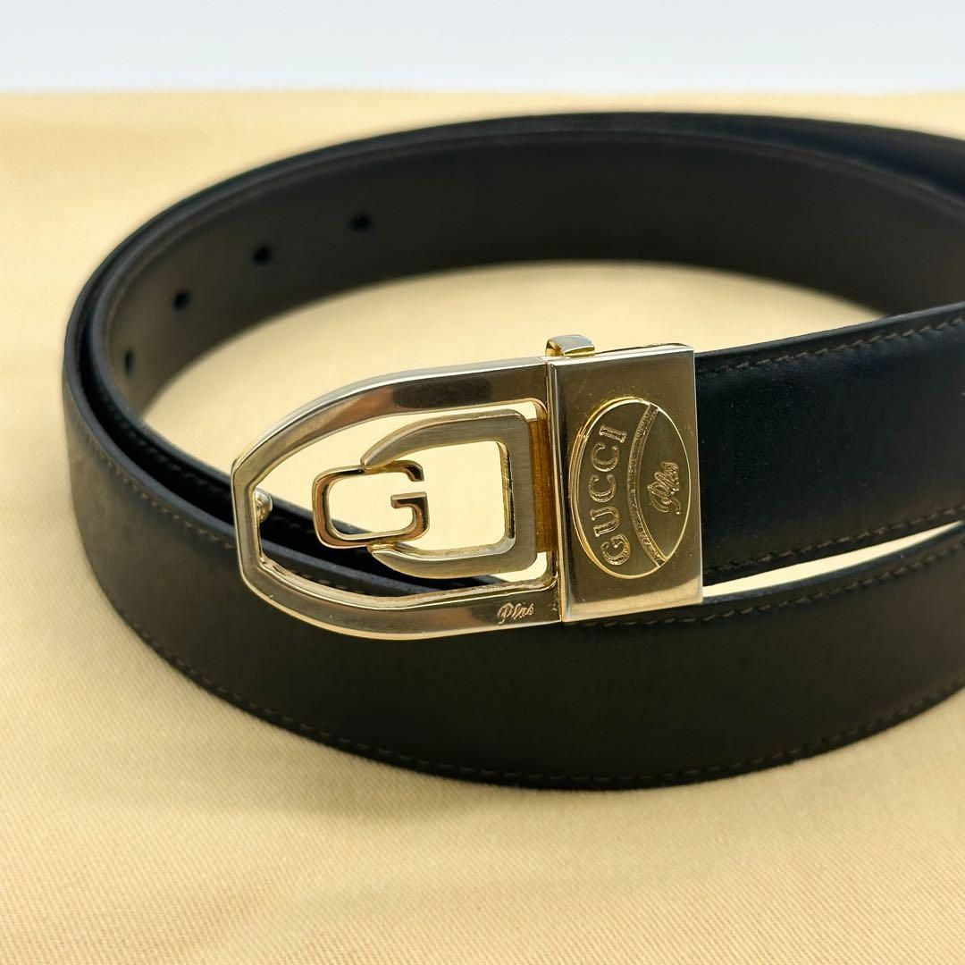 GUCCI - グッチ ヴィンテージ G ロゴ ベルト メンズ ブラック GUCCI - グッチ ヴィンテージ G ロゴ ベルト メンズ ブラック
