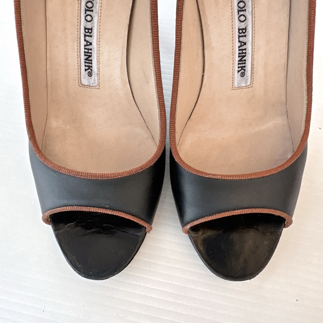 MANOLO BLAHNIK - マノロブラニク オープントゥ ハイヒール MANOLO BLAHNIK - マノロブラニク オープントゥ ハイヒール