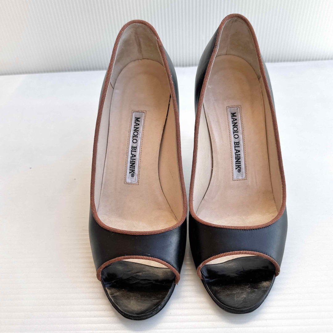 MANOLO BLAHNIK - マノロブラニク オープントゥ ハイヒール MANOLO BLAHNIK - マノロブラニク オープントゥ ハイヒール
