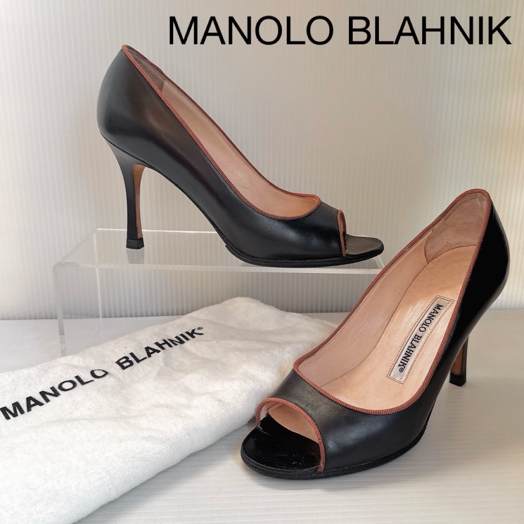 MANOLO BLAHNIK - マノロブラニク オープントゥ ハイヒール MANOLO BLAHNIK - マノロブラニク オープントゥ ハイヒール