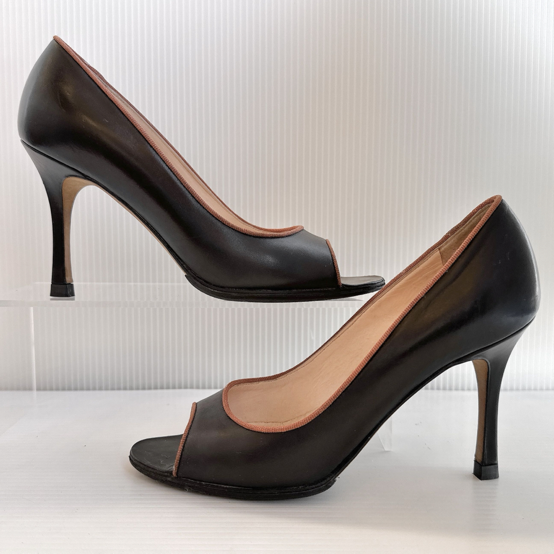MANOLO BLAHNIK - マノロブラニク オープントゥ ハイヒール MANOLO BLAHNIK - マノロブラニク オープントゥ ハイヒール