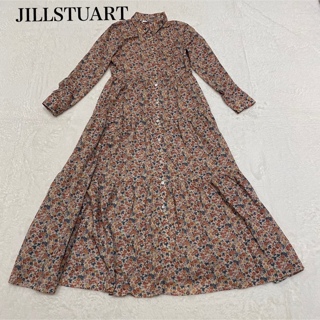 JILLSTUART - JILL STUART 花柄 ロングシャツワンピース の通販 JILLSTUART - JILL STUART 花柄 ロングシャツワンピース の通販