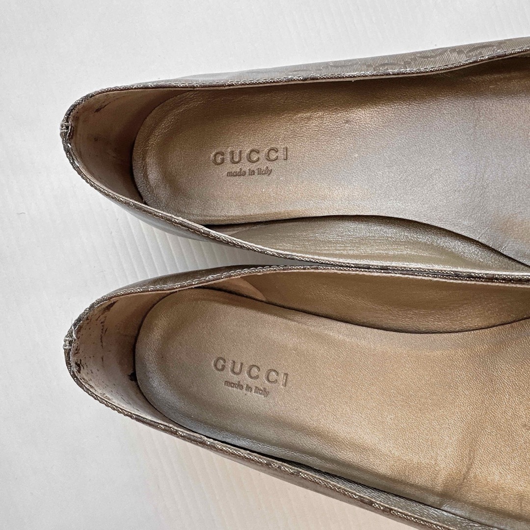 GUCCI - GUCCI グッチ GG柄 総柄 フラットシューズ パンプス GUCCI - GUCCI グッチ GG柄 総柄 フラットシューズ パンプス