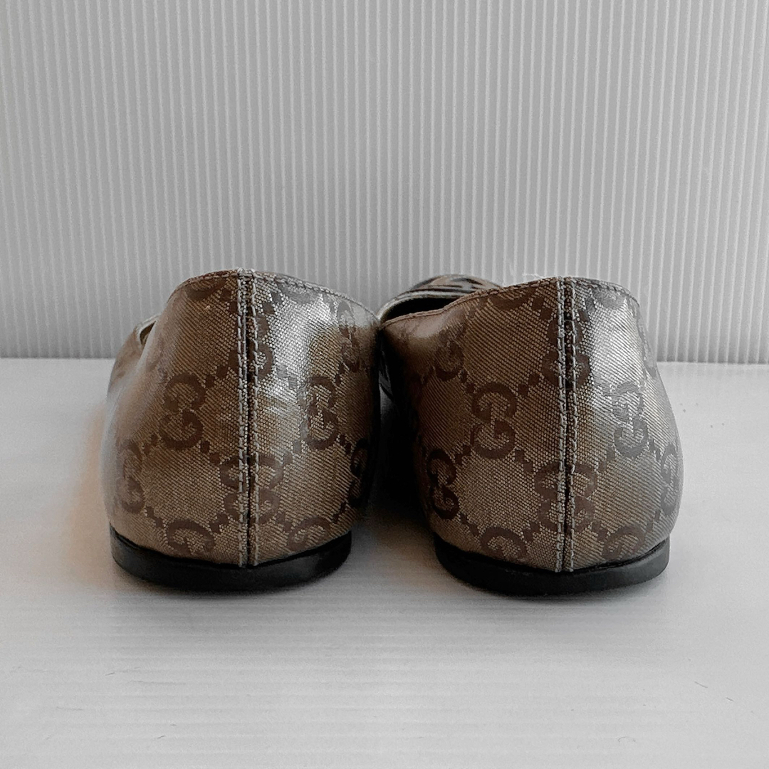 GUCCI - GUCCI グッチ GG柄 総柄 フラットシューズ パンプス GUCCI - GUCCI グッチ GG柄 総柄 フラットシューズ パンプス