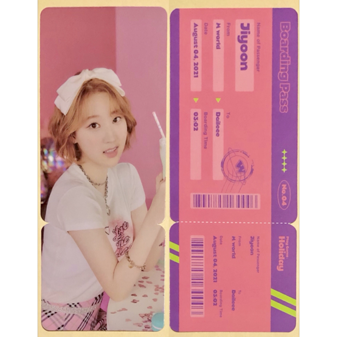 Weeekly ジユン JIYOON Holiday チケット型カード トレカ エンタメ/ホビーのCD(K-POP/アジア)の商品写真
