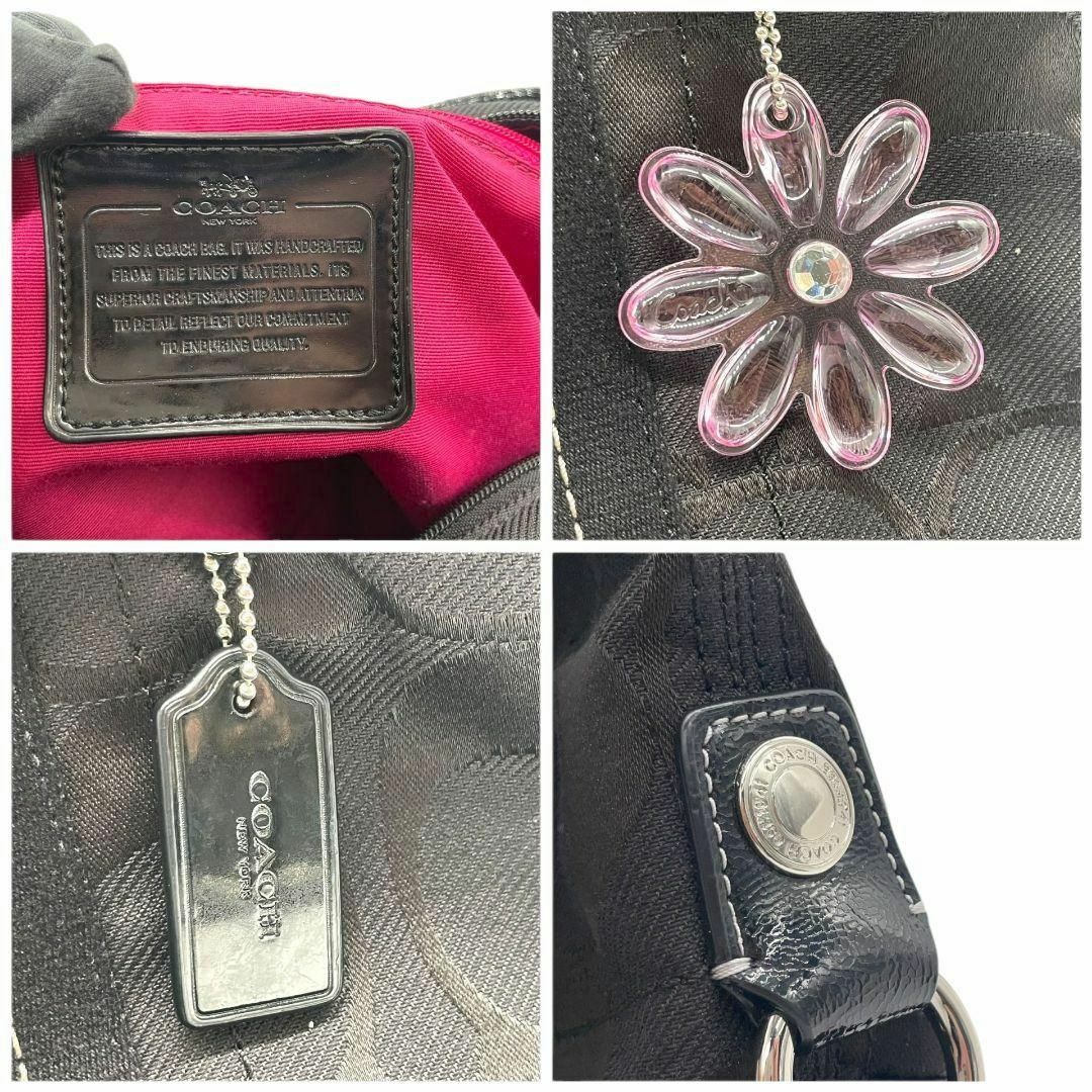 COACH - 美品 コーチ A4可 トートバッグ 2way 黒 シグネチャー COACH - 美品 コーチ A4可 トートバッグ 2way 黒 シグネチャー