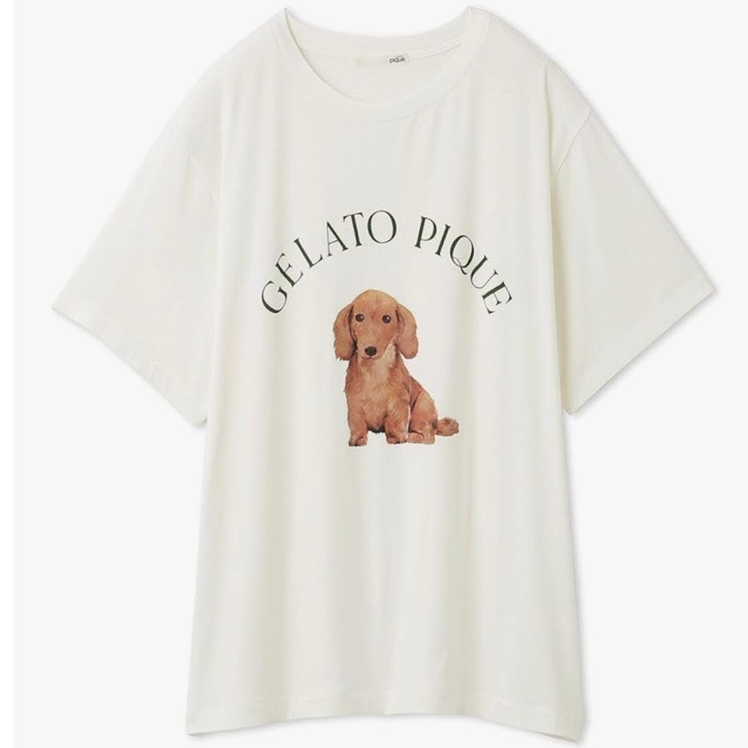 gelato pique - ジェラートピケ♡ドッグ柄ワンポイントTシャツ gelato pique - ジェラートピケ♡ドッグ柄ワンポイントTシャツ