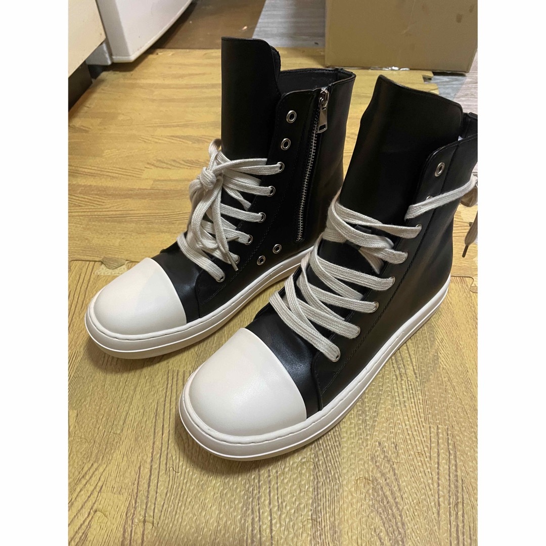 Rick Owens ラモーンズ風 レザースニーカーの通販 by ローラン's Rick Owens ラモーンズ風 レザースニーカーの通販 by ローラン's