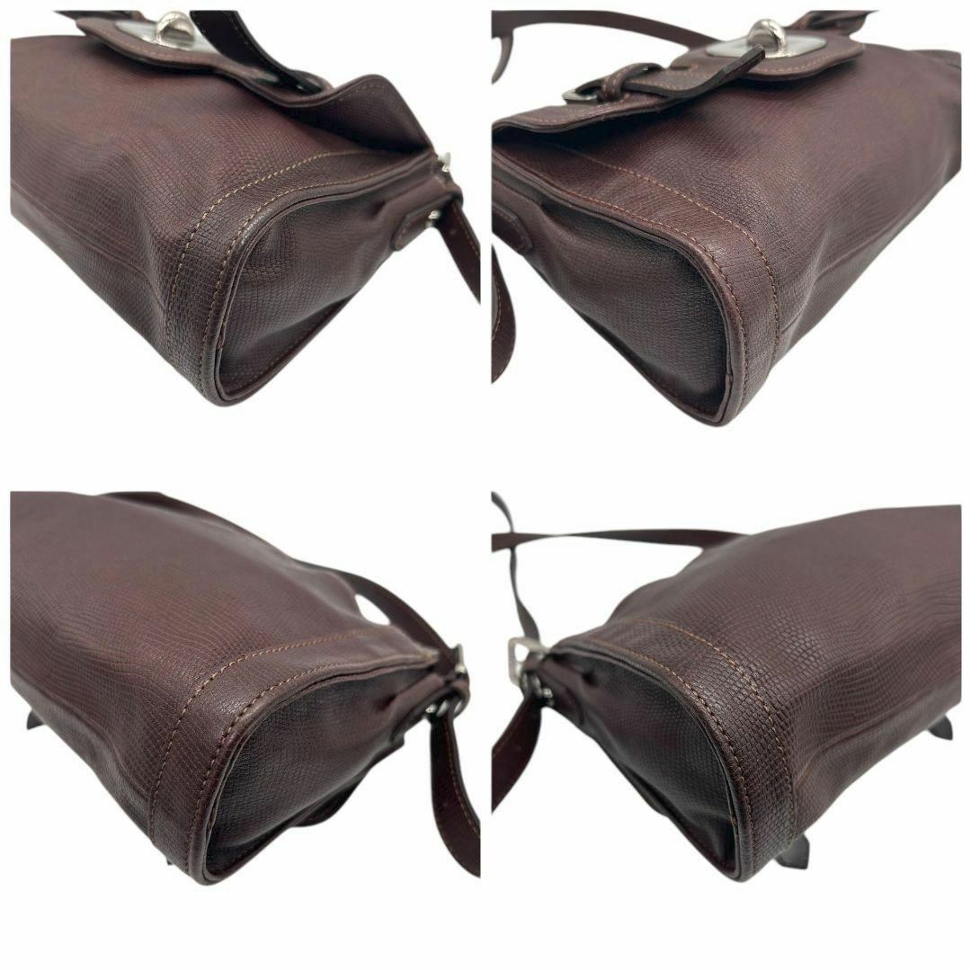 LONGCHAMP - ロンシャン ショルダーバッグ レザー フラップ LONGCHAMP - ロンシャン ショルダーバッグ レザー フラップ