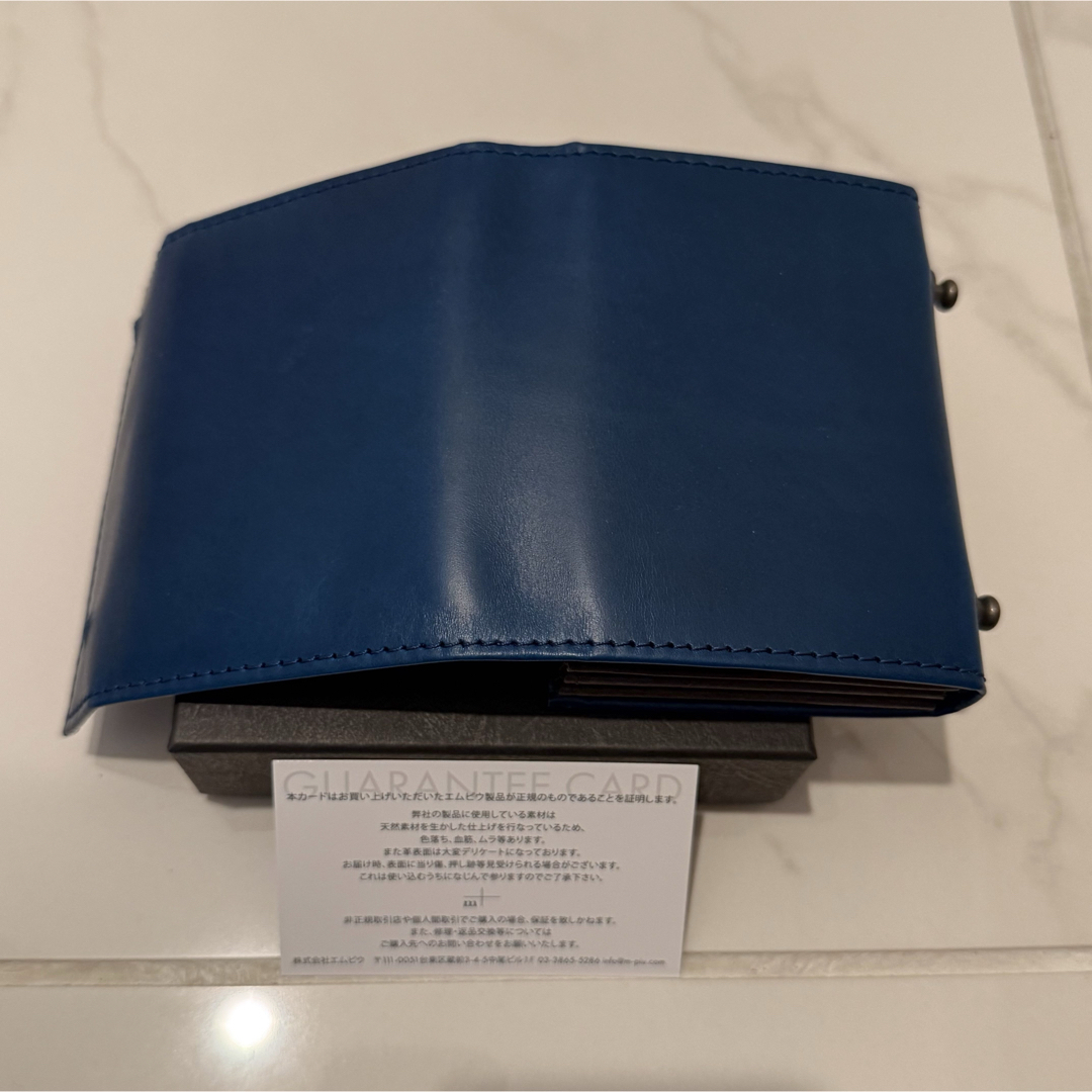 ブルー blue【新品】エムピウ ミッレフォッリエ2 P25 折り財布の ブルー blue【新品】エムピウ ミッレフォッリエ2 P25 折り財布の