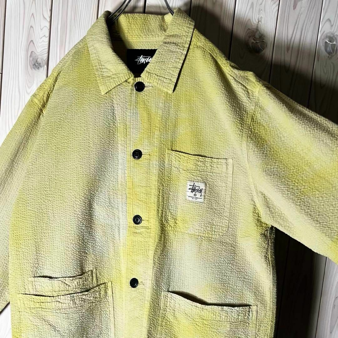 STUSSY - 【極美品 オーバーダイ M】ステューシー 刺繍ロゴ シア STUSSY - 【極美品 オーバーダイ M】ステューシー 刺繍ロゴ シア