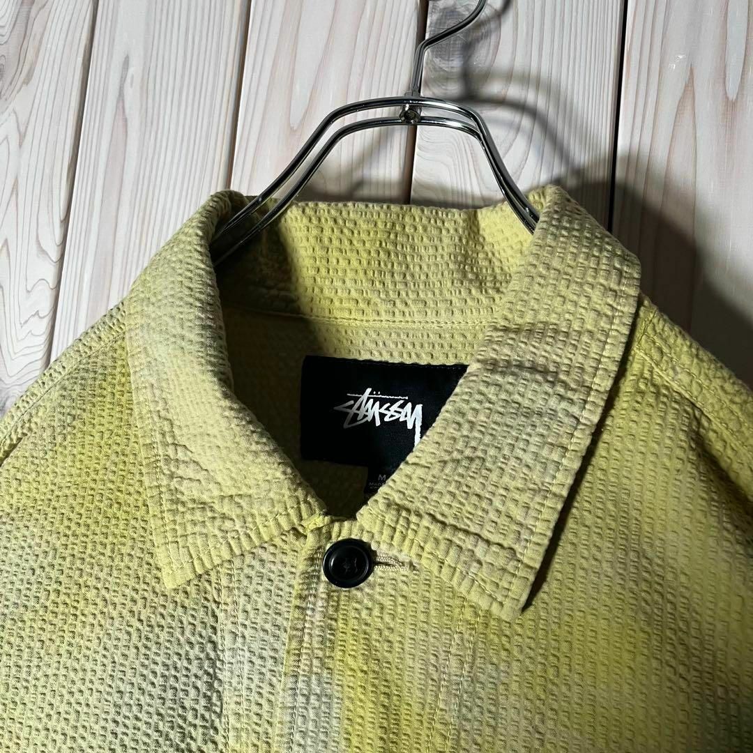 STUSSY - 【極美品 オーバーダイ M】ステューシー 刺繍ロゴ シア STUSSY - 【極美品 オーバーダイ M】ステューシー 刺繍ロゴ シア