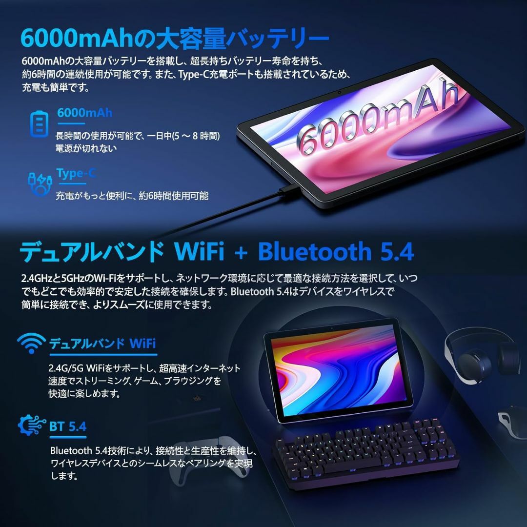 Callsky アンドロイド 14 タブレット 12GB+128GB 2TB拡張の通販 Callsky アンドロイド 14 タブレット 12GB+128GB 2TB拡張の通販