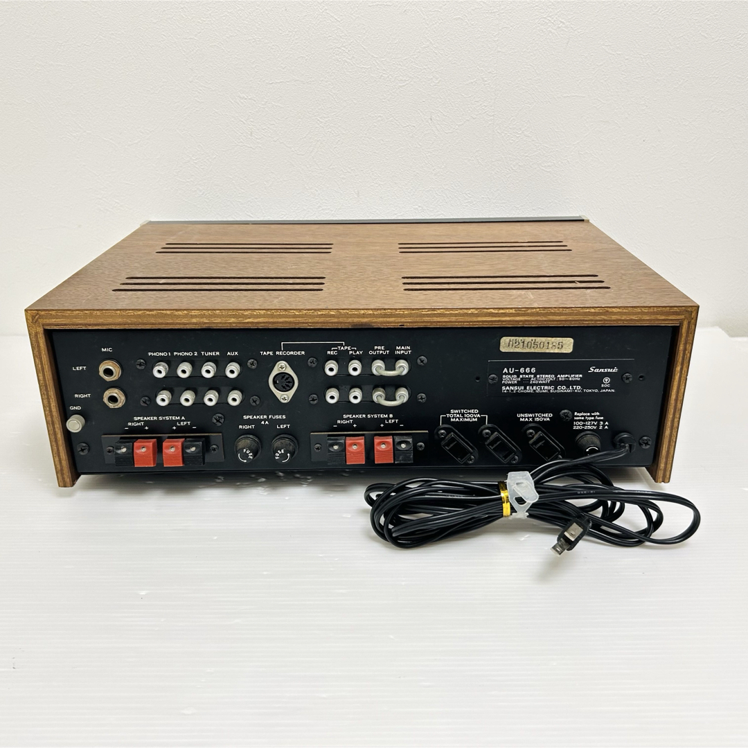 希少動作品 SANSUI プリメインアンプ AU-666 山水の通販 by 希少動作品 SANSUI プリメインアンプ AU-666 山水の通販 by