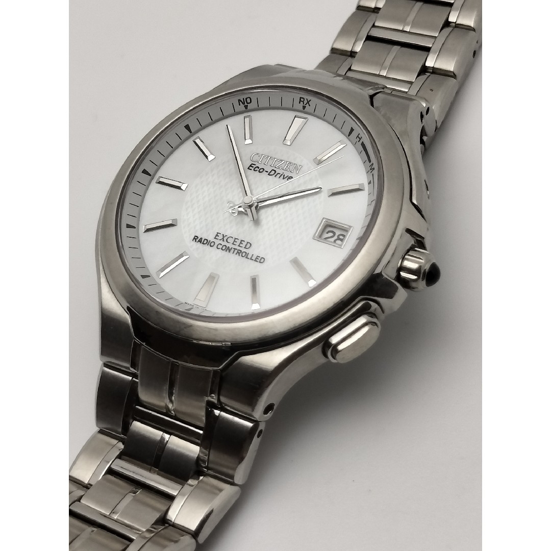 CITIZEN - 高級白蝶貝文字盤 シチズン エクシード 電波ソーラー CITIZEN - 高級白蝶貝文字盤 シチズン エクシード 電波ソーラー