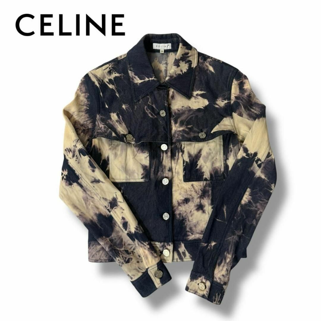CELINE - 【美品】CELINE デニム ジャケット シルク混 38サイズ CELINE - 【美品】CELINE デニム ジャケット シルク混 38サイズ