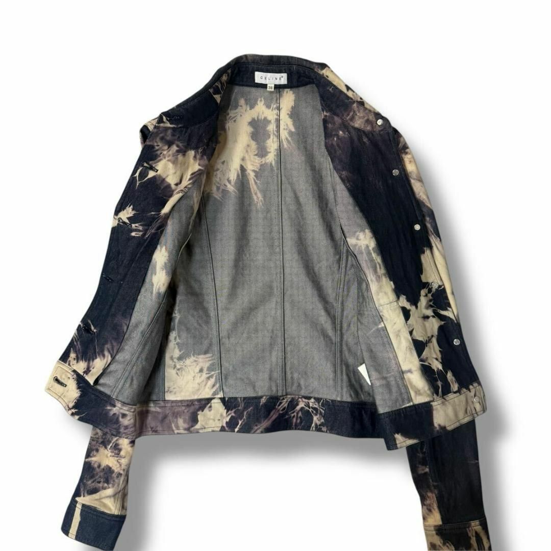 CELINE - 【美品】CELINE デニム ジャケット シルク混 38サイズ CELINE - 【美品】CELINE デニム ジャケット シルク混 38サイズ