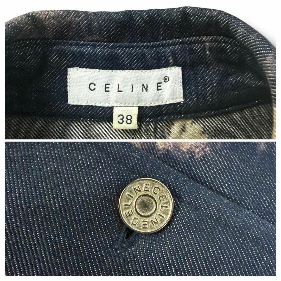 CELINE - 【美品】CELINE デニム ジャケット シルク混 38サイズ CELINE - 【美品】CELINE デニム ジャケット シルク混 38サイズ