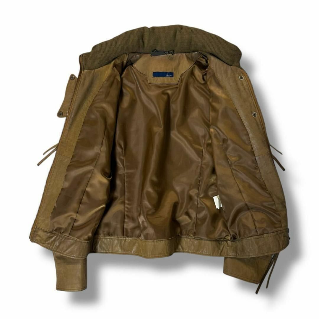 AVIREX - 【美品】AVIREX ラム レザー ライダース ブラウン AVIREX - 【美品】AVIREX ラム レザー ライダース ブラウン