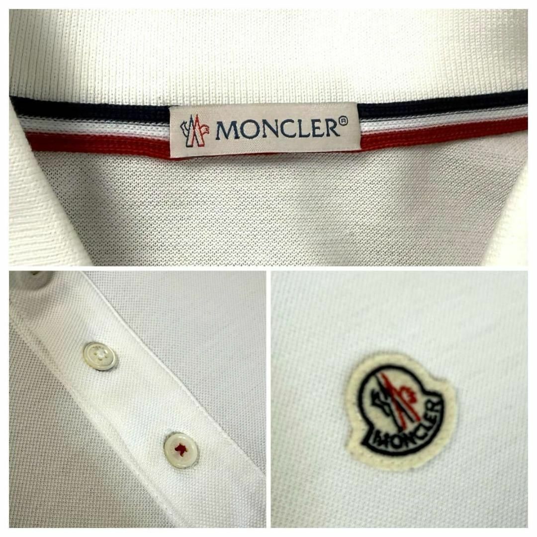MONCLER - 【美品】MONCLER コットン ポロシャツ ワッペン ロゴ MONCLER - 【美品】MONCLER コットン ポロシャツ ワッペン ロゴ