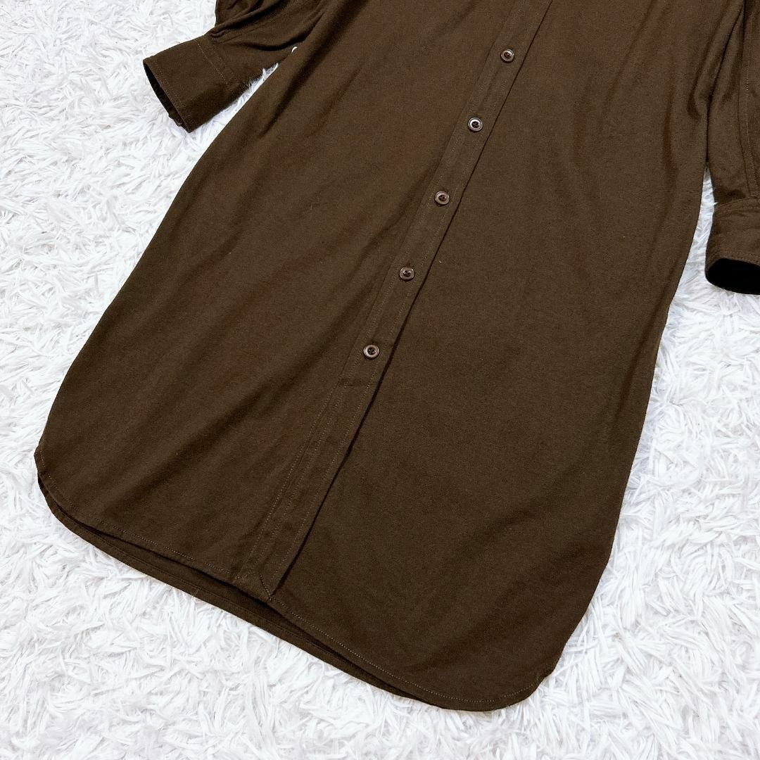 美品】ラルフローレン 前開きシャツワンピース ブラウン Sの通販 美品】ラルフローレン 前開きシャツワンピース ブラウン Sの通販