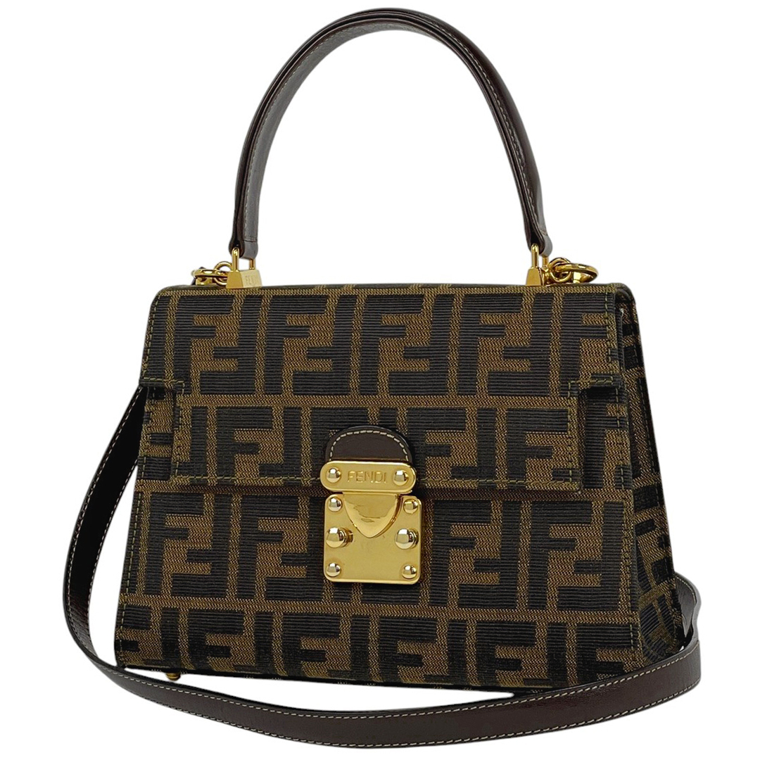 FENDI - フェンディ ズッカ柄 ハンドバッグ レディース 【中古 FENDI - フェンディ ズッカ柄 ハンドバッグ レディース 【中古