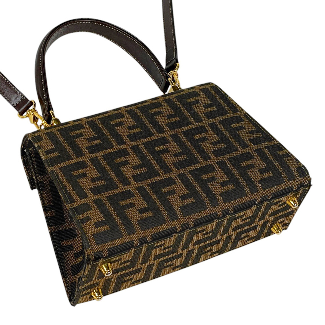 FENDI - フェンディ ズッカ柄 ハンドバッグ レディース 【中古 FENDI - フェンディ ズッカ柄 ハンドバッグ レディース 【中古