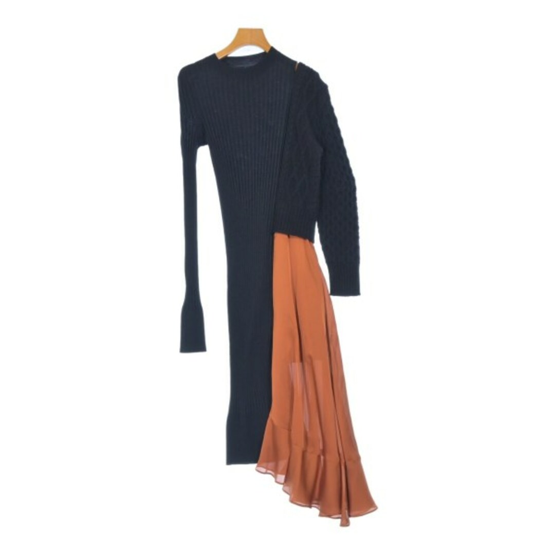 sacai - sacai サカイ ワンピース 1(S位) 紺xオレンジ 【古着 sacai - sacai サカイ ワンピース 1(S位) 紺xオレンジ 【古着