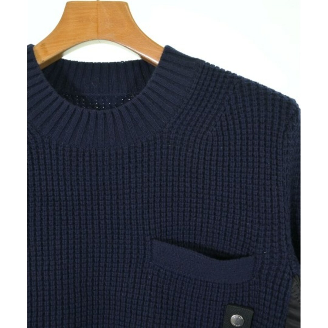 sacai - sacai サカイ ニット・セーター 3(L位) 紺 【古着 sacai - sacai サカイ ニット・セーター 3(L位) 紺 【古着