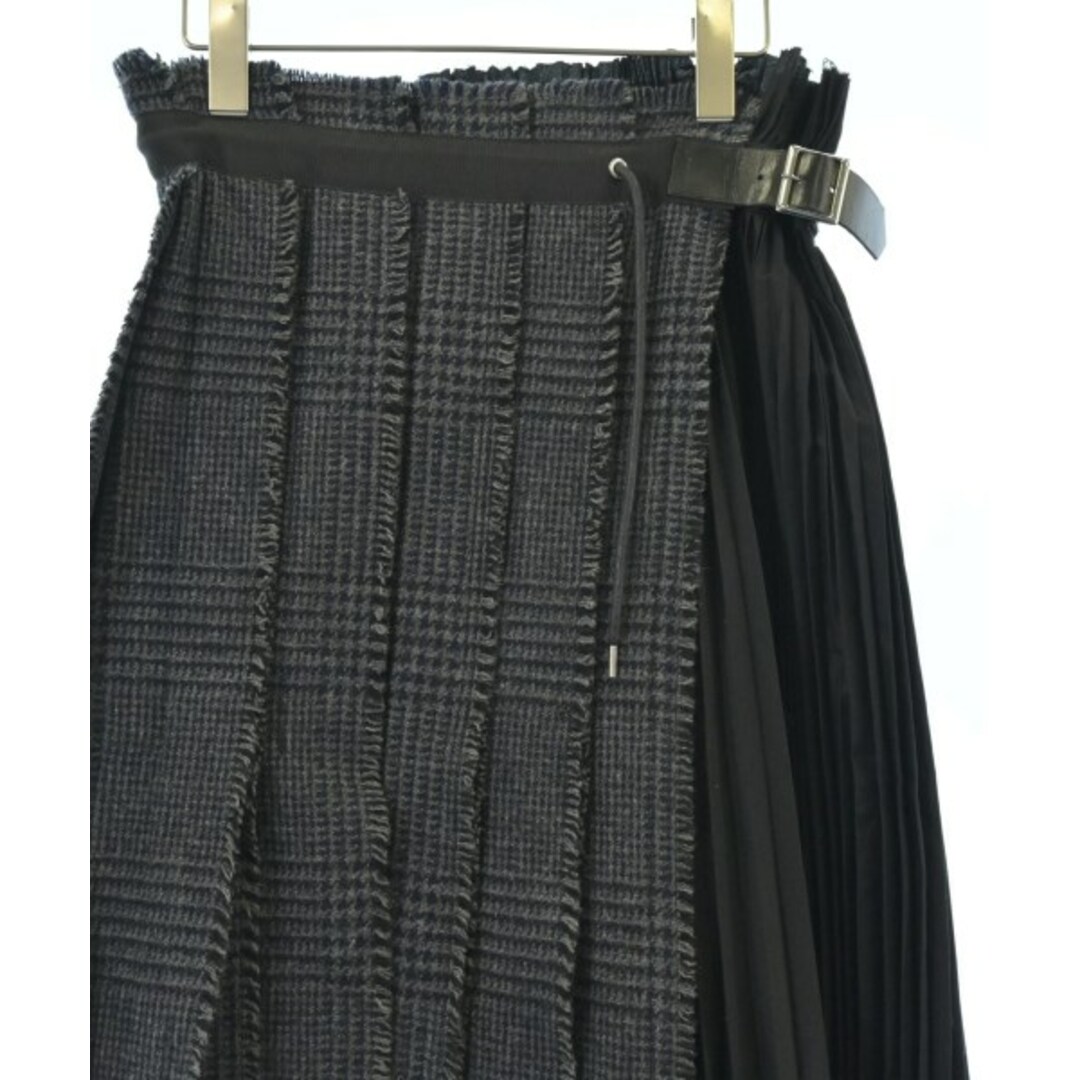 sacai - sacai ロング・マキシ丈スカート 1(S位) 黒xグレーx紺 sacai - sacai ロング・マキシ丈スカート 1(S位) 黒xグレーx紺