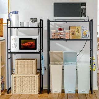 LunarLight ゴミ箱上ラック 幅60.5-80奥行42高さ129.5cm(その他)