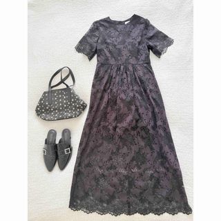 Her lip to - 【中古】Perugia Drape Neck Pleated Dressの通販 Her lip to - 【中古】Perugia Drape Neck Pleated Dressの通販