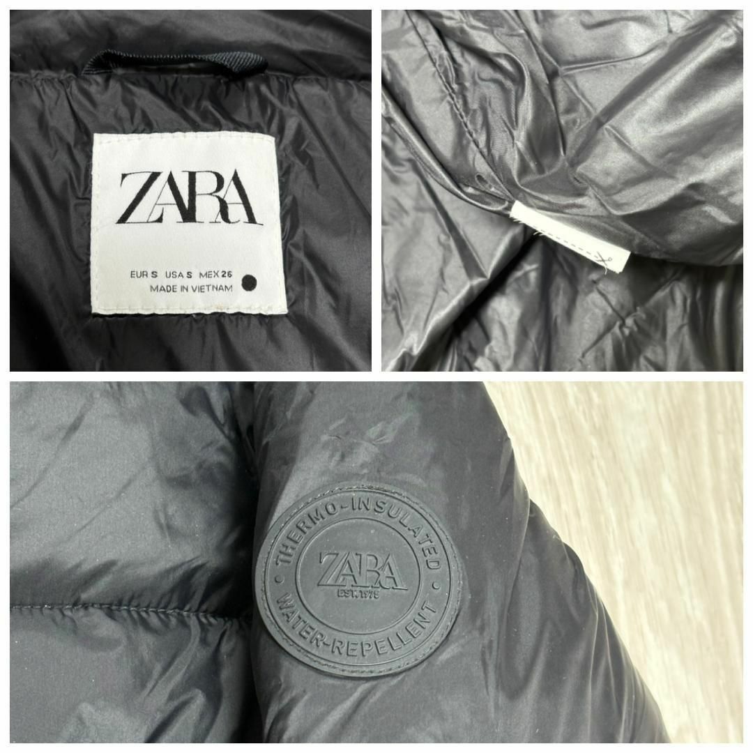 ZARA - ZARA ダウン フード付き USA Sサイズ ブラック □の通販 ZARA - ZARA ダウン フード付き USA Sサイズ ブラック □の通販