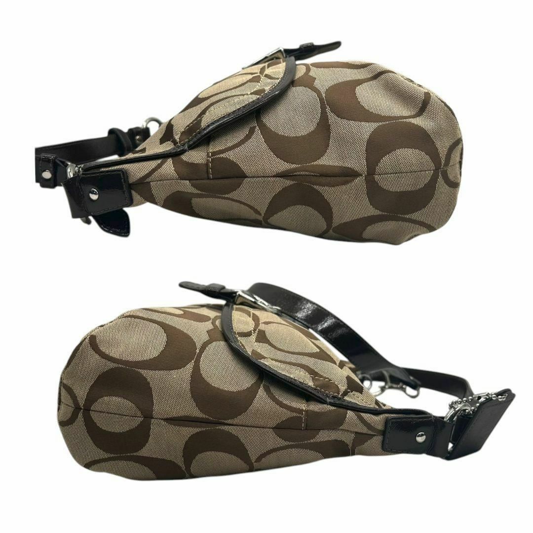 COACH - コーチ ハンドバッグ 2way 茶 シグネチャー ホーボー COACH - コーチ ハンドバッグ 2way 茶 シグネチャー ホーボー