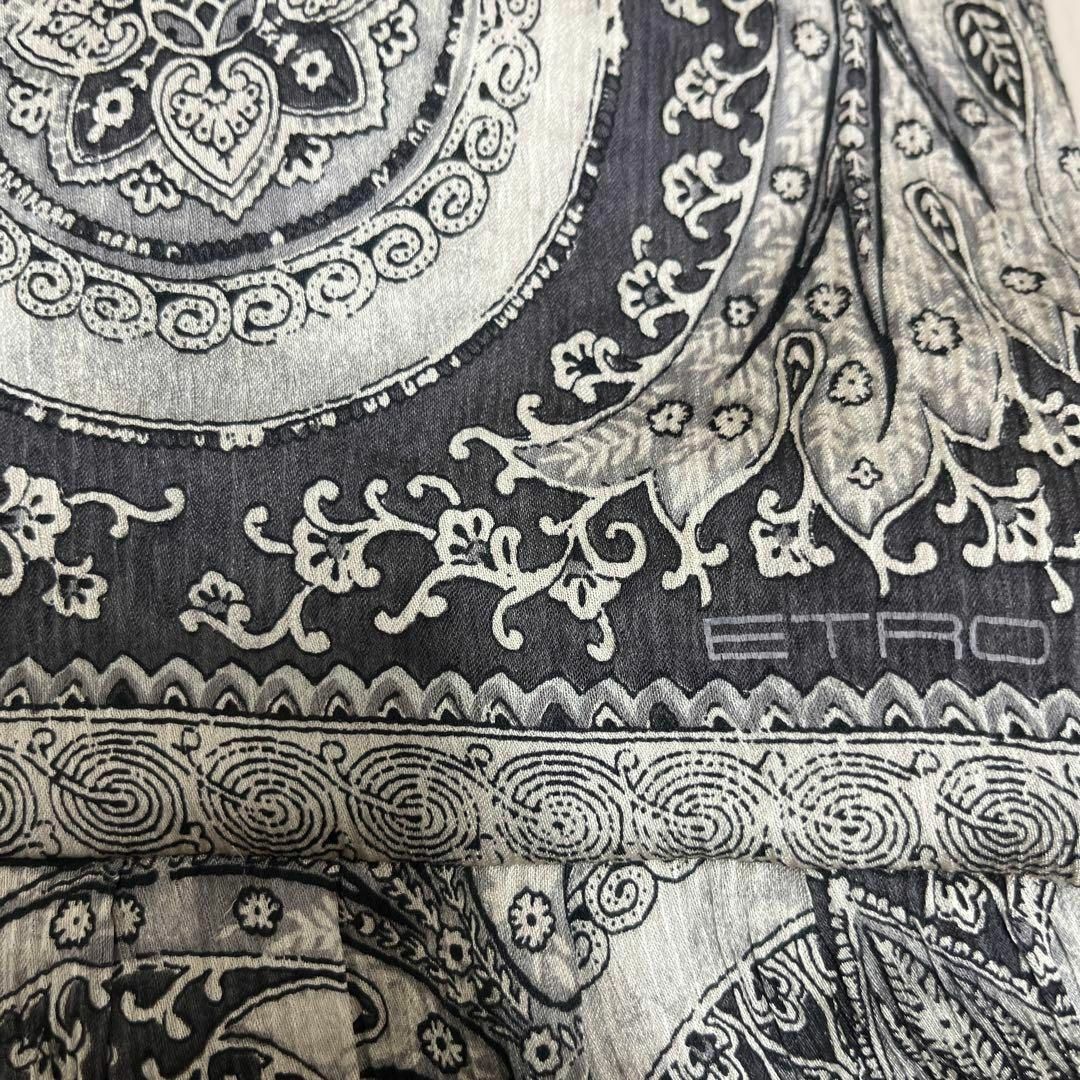 ETRO - エトロ 総柄 ペイズリー柄 シルクワンピース 40 ブラウン ETRO - エトロ 総柄 ペイズリー柄 シルクワンピース 40 ブラウン