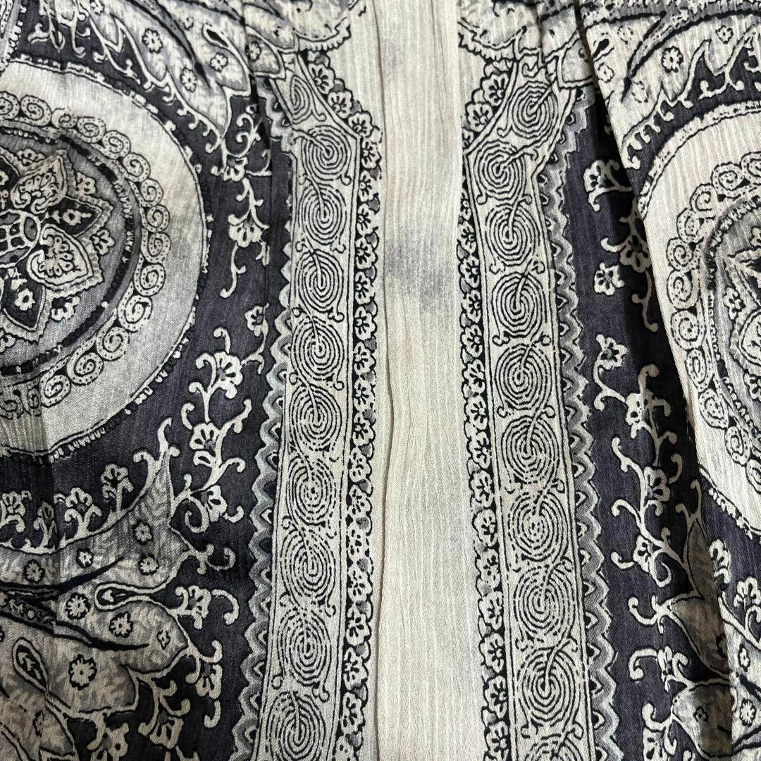 ETRO - エトロ 総柄 ペイズリー柄 シルクワンピース 40 ブラウン ETRO - エトロ 総柄 ペイズリー柄 シルクワンピース 40 ブラウン