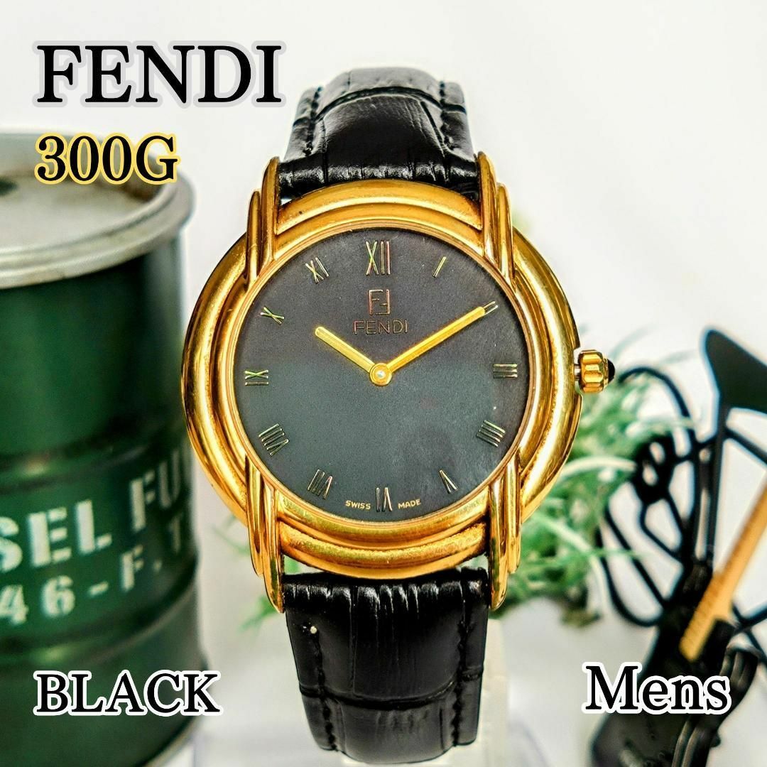 FENDI - 良品 FENDIフェンディ レディース腕時計ブラック300L FENDI - 良品 FENDIフェンディ レディース腕時計ブラック300L