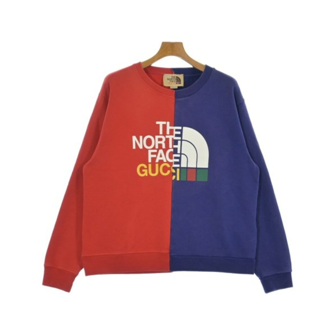 GUCCI - GUCCI グッチ スウェット L 赤x紫 【古着】【中古】の GUCCI - GUCCI グッチ スウェット L 赤x紫 【古着】【中古】の
