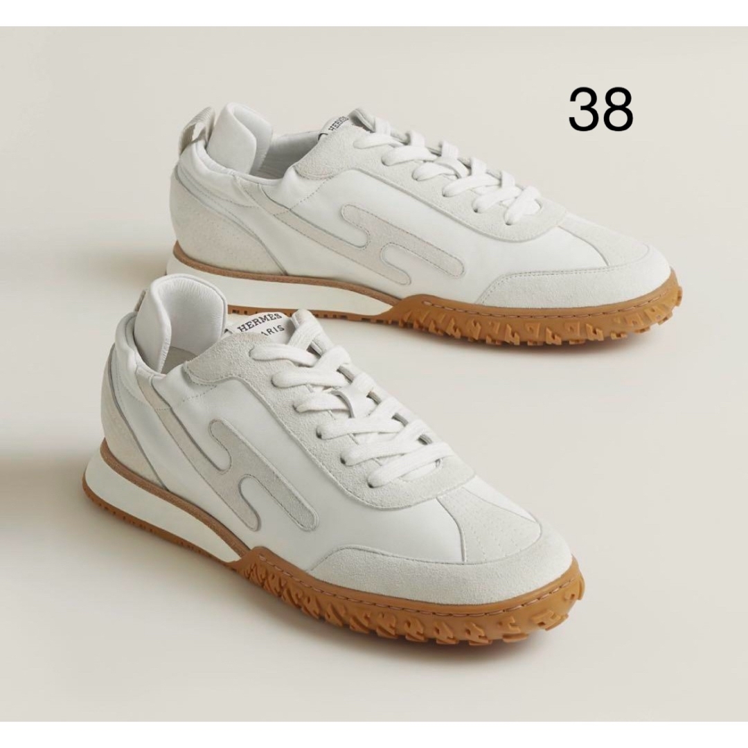 HERMES - エルメス スニーカー ジェット 38 白の通販 by Chis HERMES - エルメス スニーカー ジェット 38 白の通販 by Chis