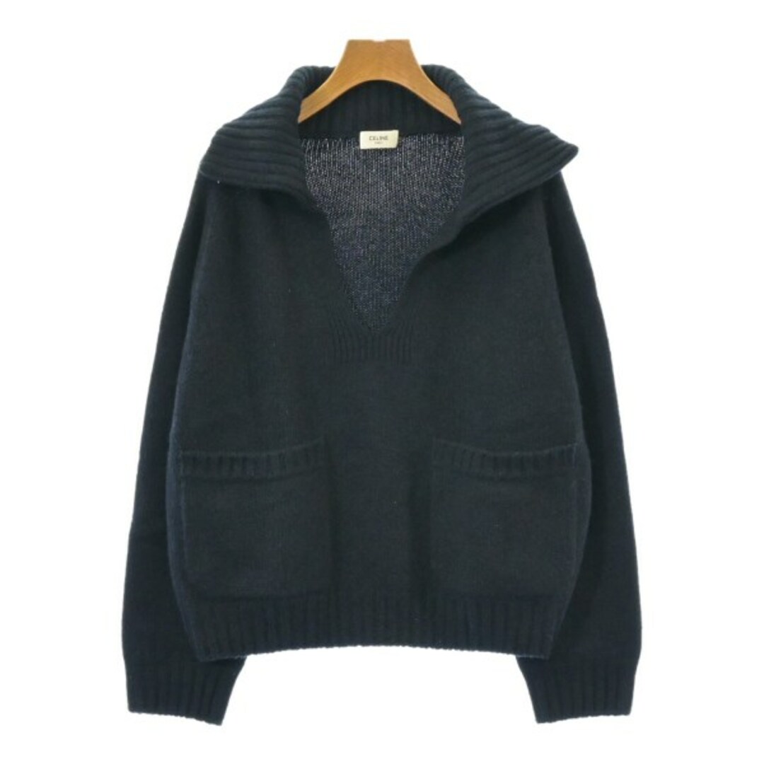 CELINE - CELINE セリーヌ ニット・セーター XS 紺 【古着 CELINE - CELINE セリーヌ ニット・セーター XS 紺 【古着